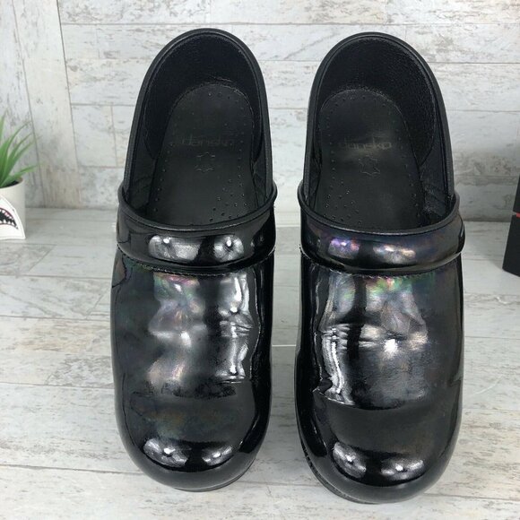 Dansko Clogs Size 39 Black‎ Patent Leather Nursing Professional Shoes - Picture 9 of 9